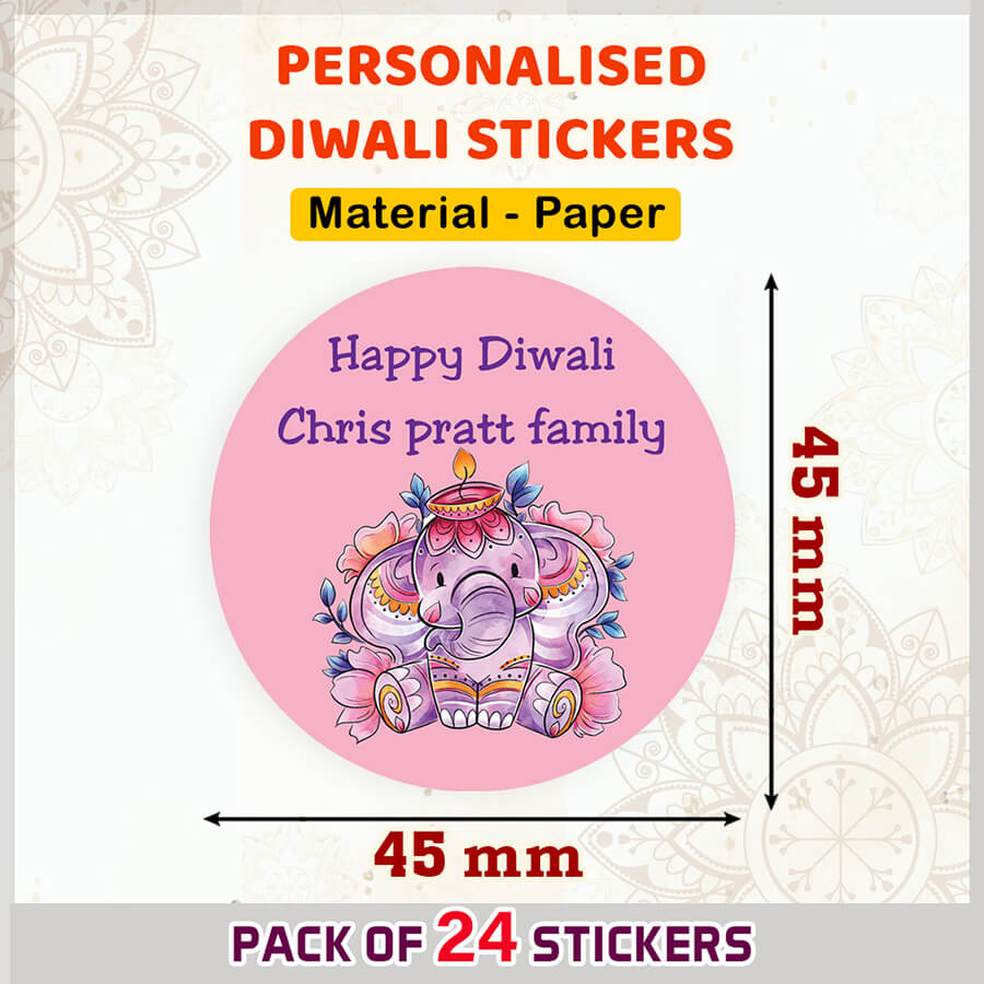 Personalised Diwali Name Labels