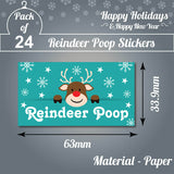 festive reindeer poop labels