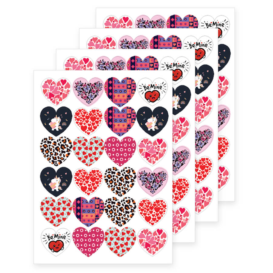 Mosaic heart stickers