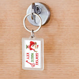 Personalized Santa key sticker