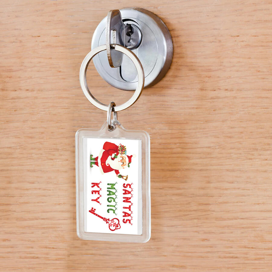 Personalized Santa key sticker