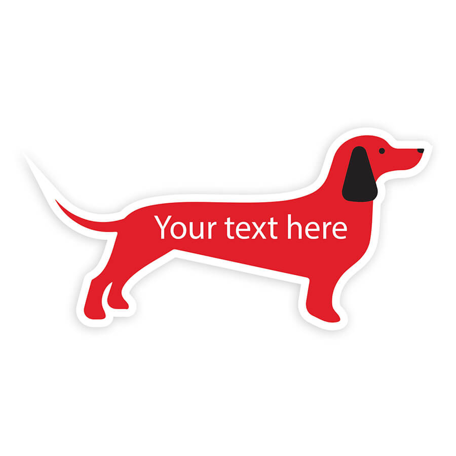 Name Labels -  Dog Custom Shape