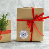 Christmas Stamp Sticker - Round - Post Office