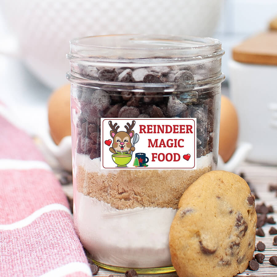 Reindeer food packets sticker
