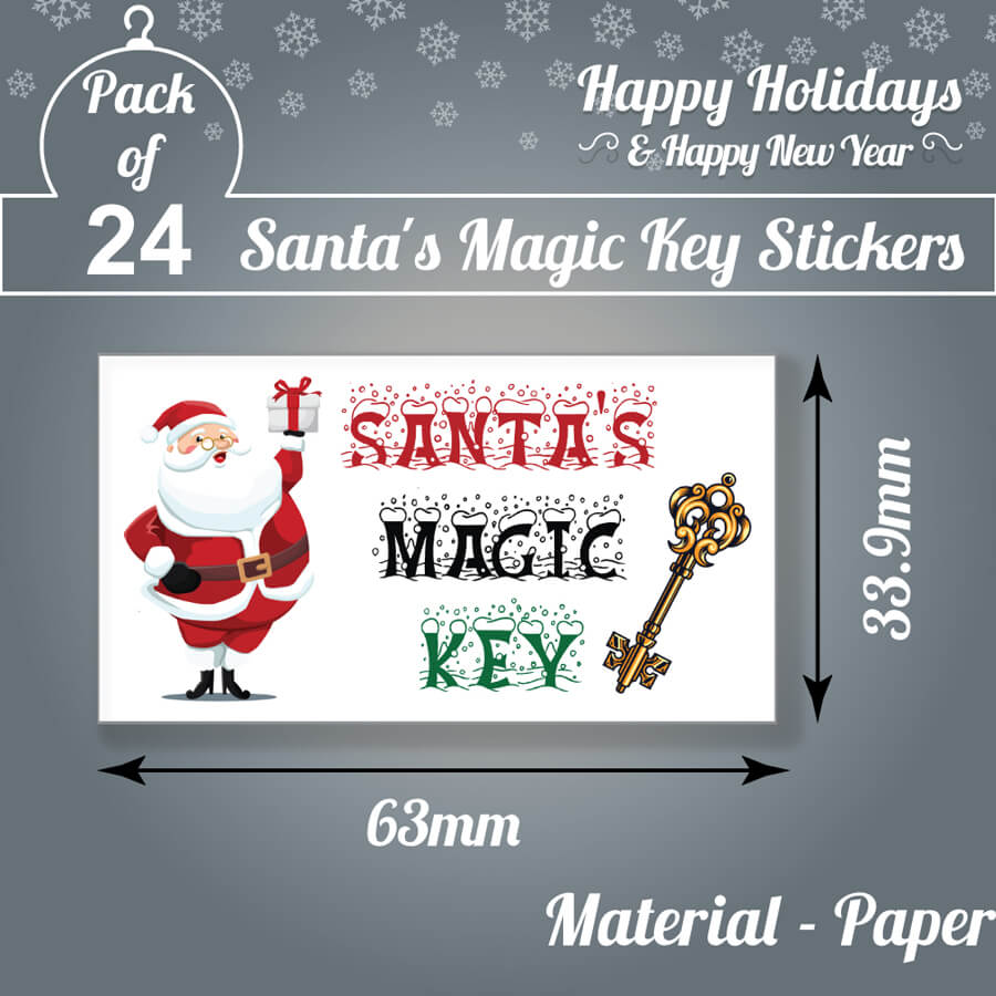 festive Santa Magic Key stickers