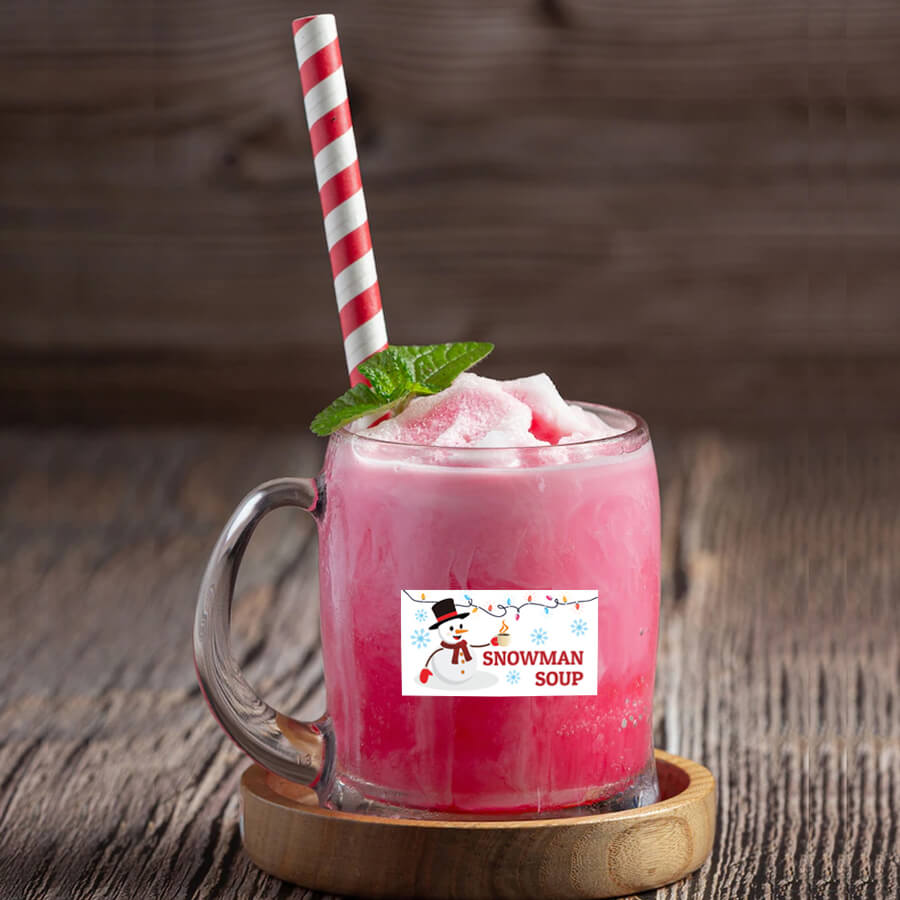 magical snowman soup recipe sticker
