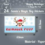 Reindeer poop party favors sticker