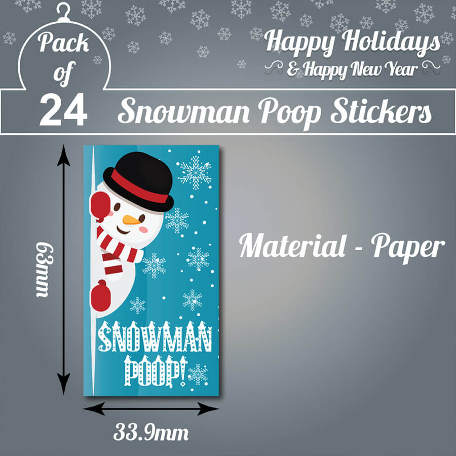 snowman  poop sticker