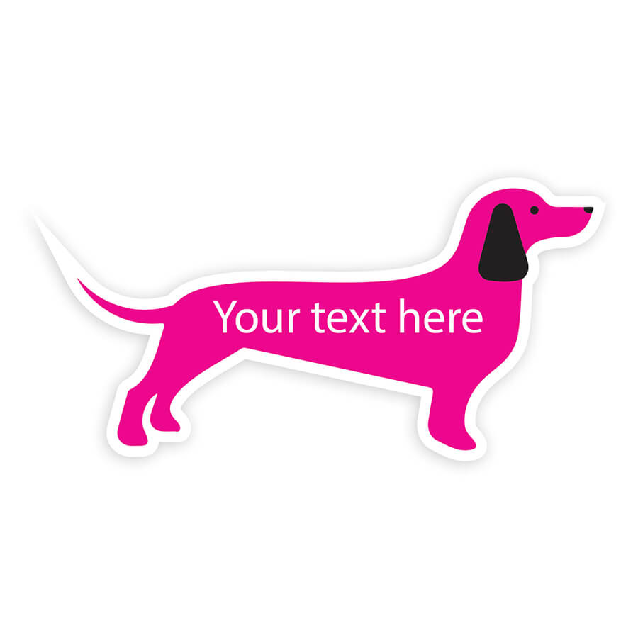 Name Labels -  Dog Custom Shape