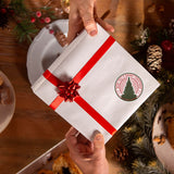 Christmas Stamp Sticker - Round - Postal Mark