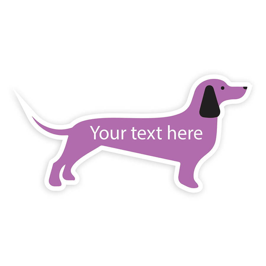 Name Labels -  Dog Custom Shape