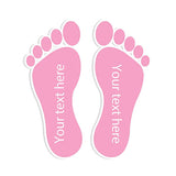 Pink shoe name labels 