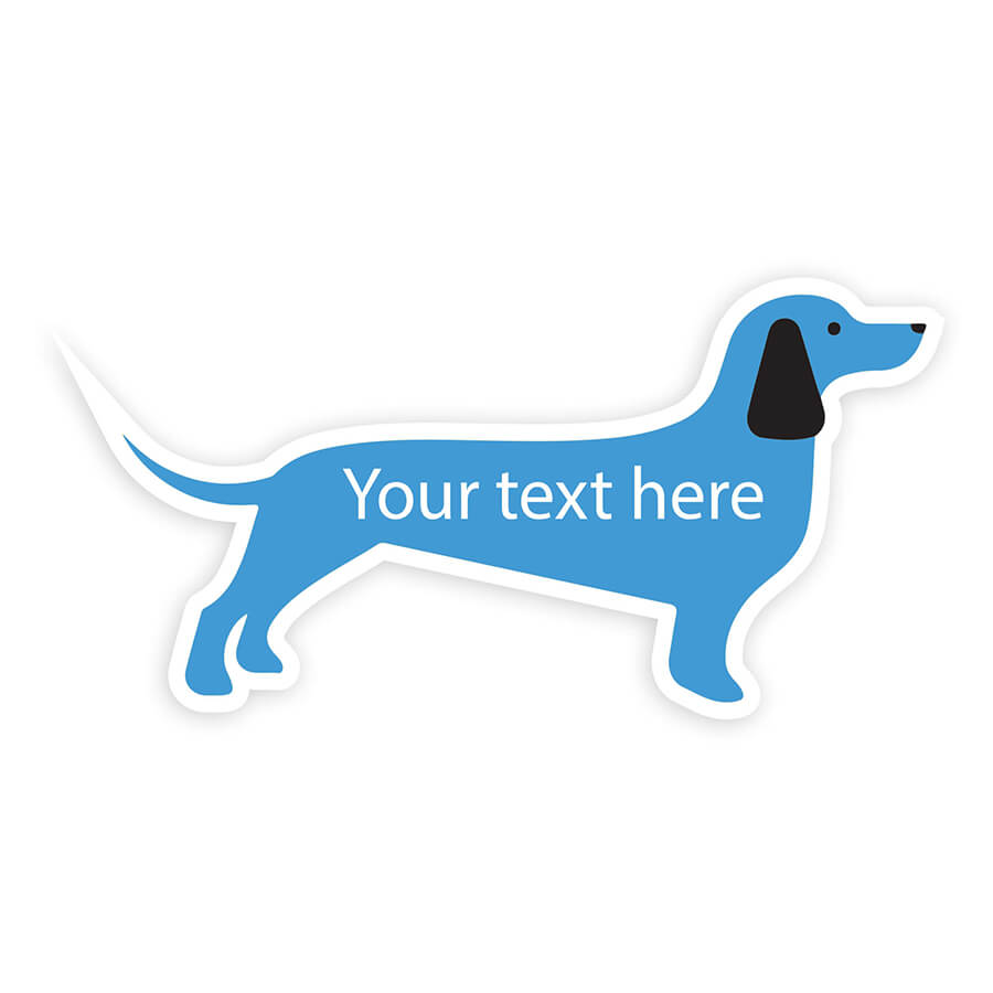 Name Labels -  Dog Custom Shape