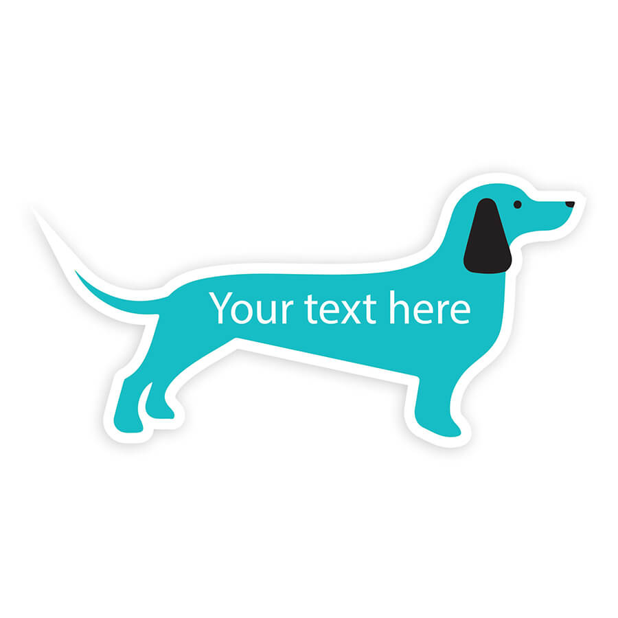 Name Labels -  Dog Custom Shape