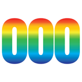 Rainbow Wheelie Bin Number stickers
