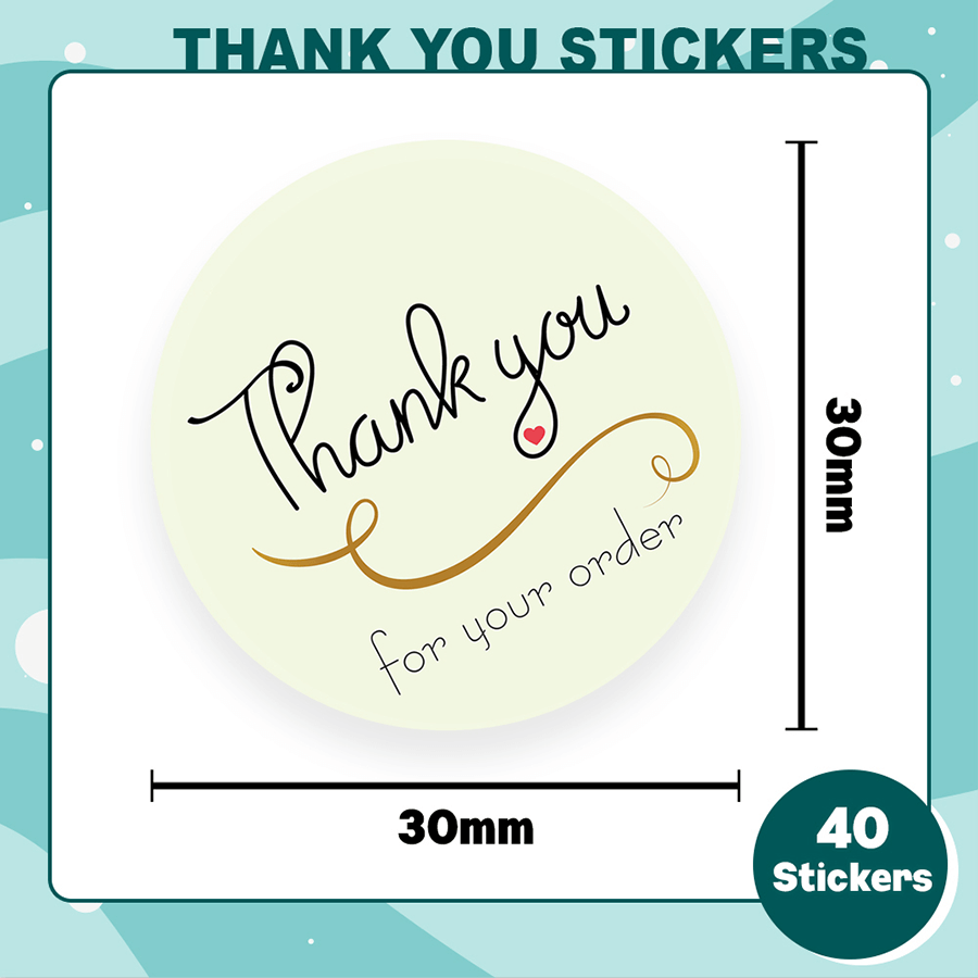 Thank You For Your Order Stickers