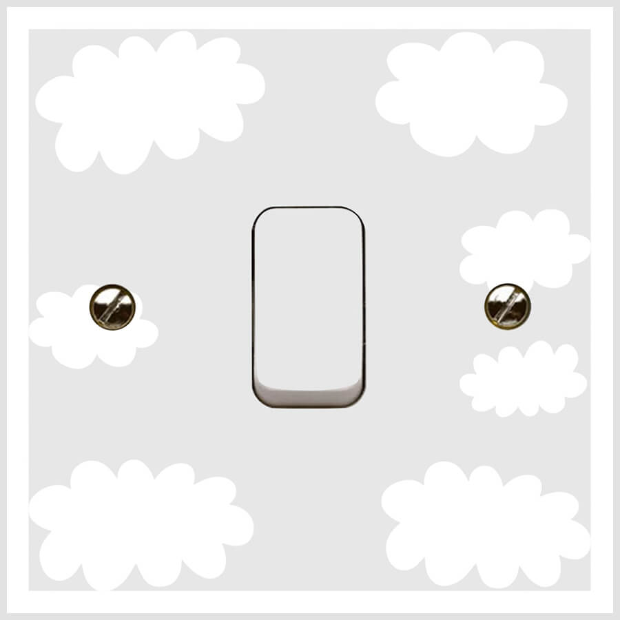 Cloud Theme Light Switch Vinyl Stickers