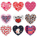 Mosaic heart stickers