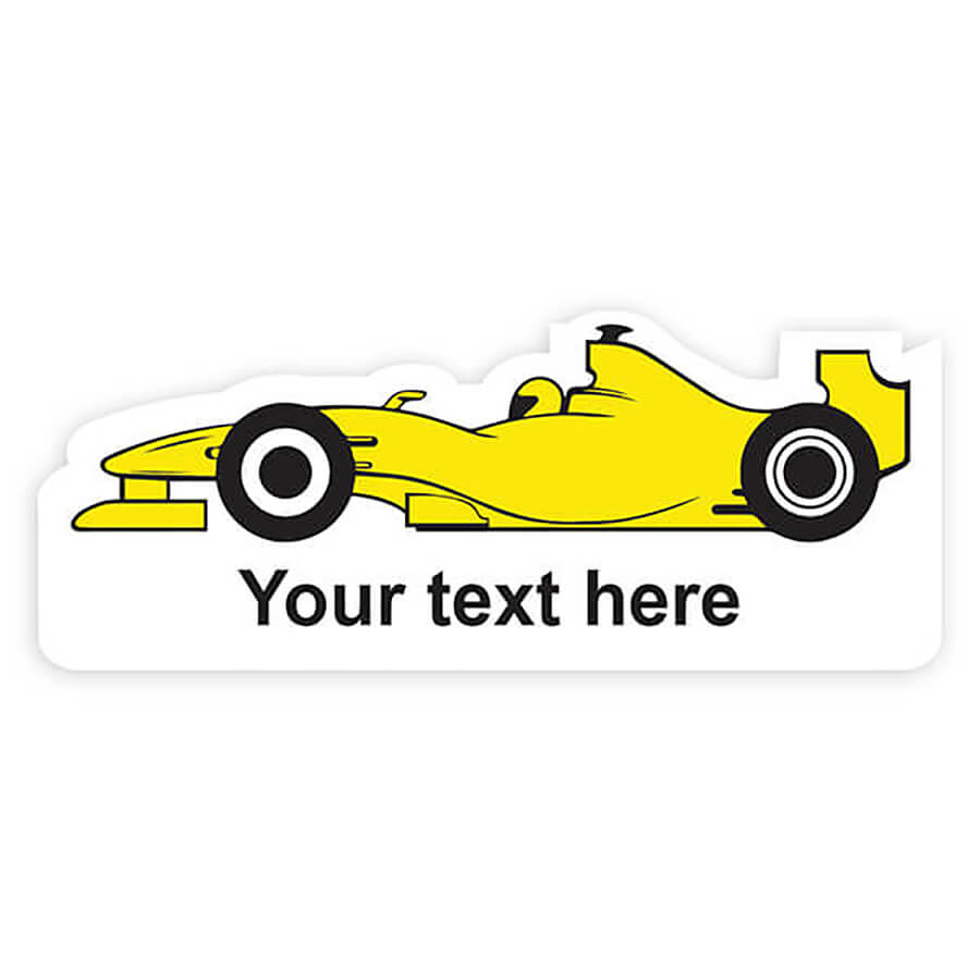 Name Label -  Car Custom Shape