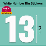 White Wheelie Bin Labels