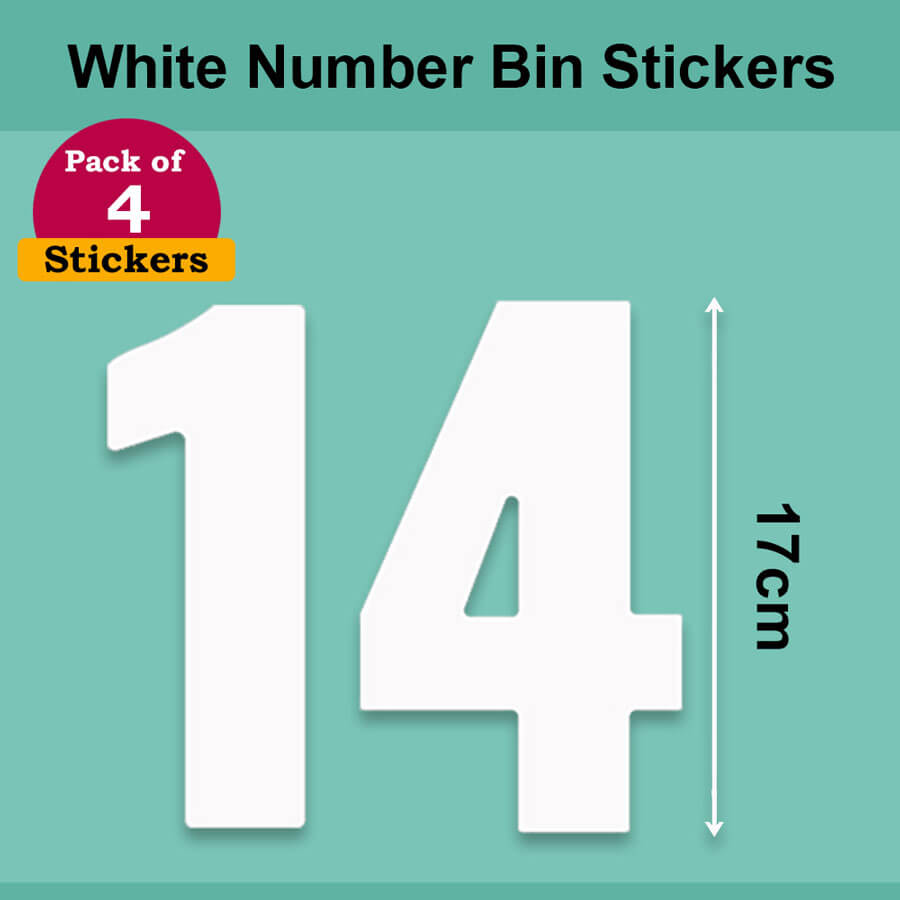 White Wheelie Bin Labels