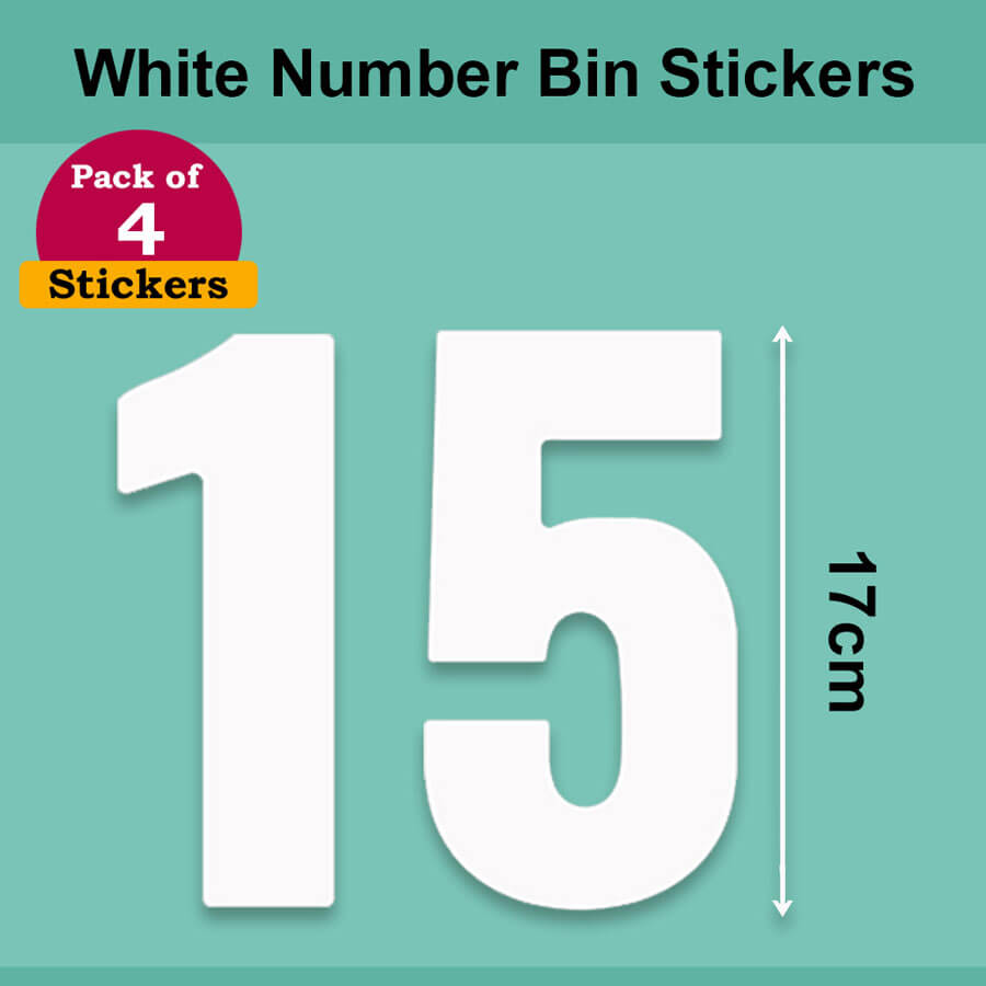 White Wheelie Bin Labels