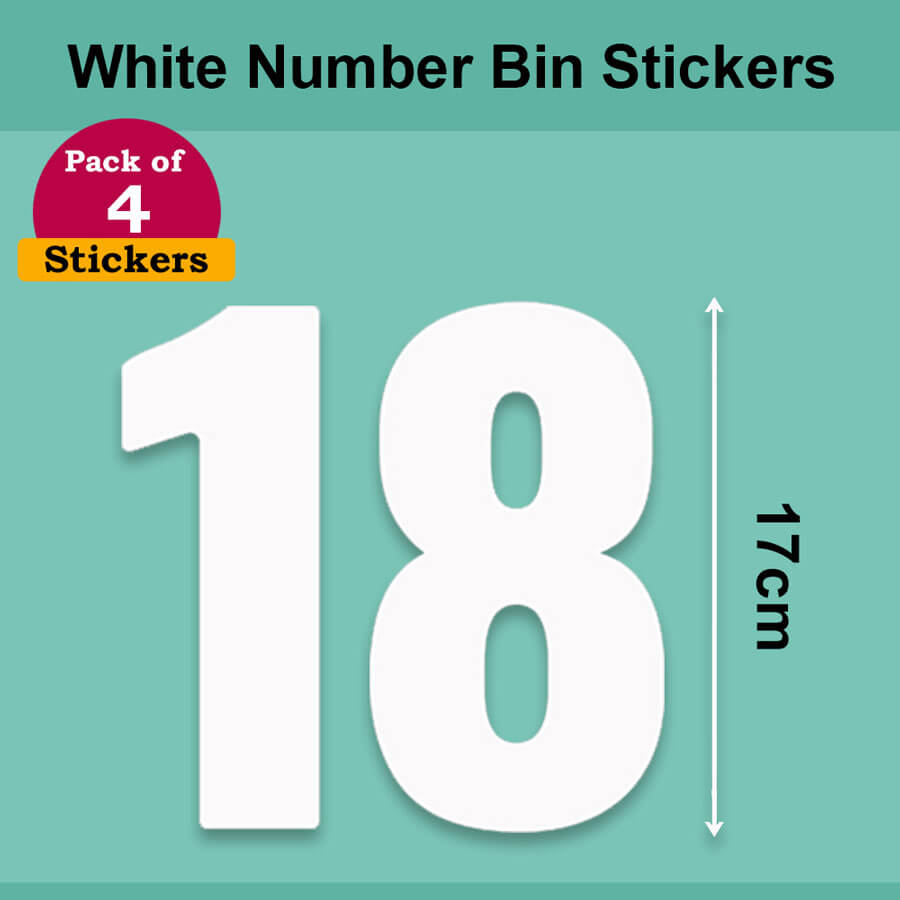 White Wheelie Bin Labels