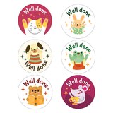 Animal theme Well Done Reward Stickers