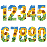 Sunflower Bin Number Stickers