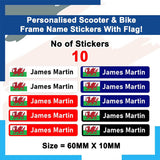 Wales Bike Name Sticker