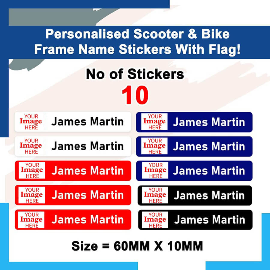 Custom Bike Name Sticker With Image