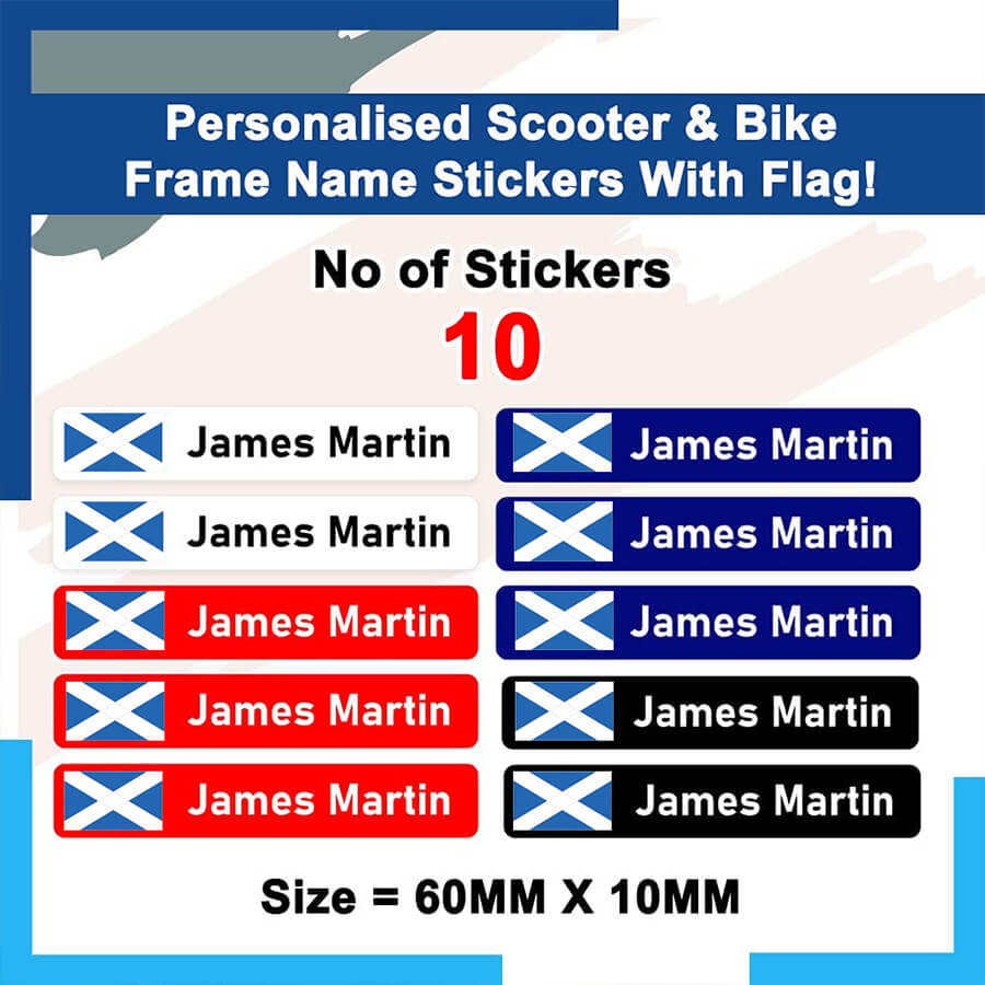 Scotland Bike Name Sticker
