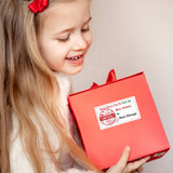 Personalised Christmas Stamp Sticker - Rectangle - Reindeer