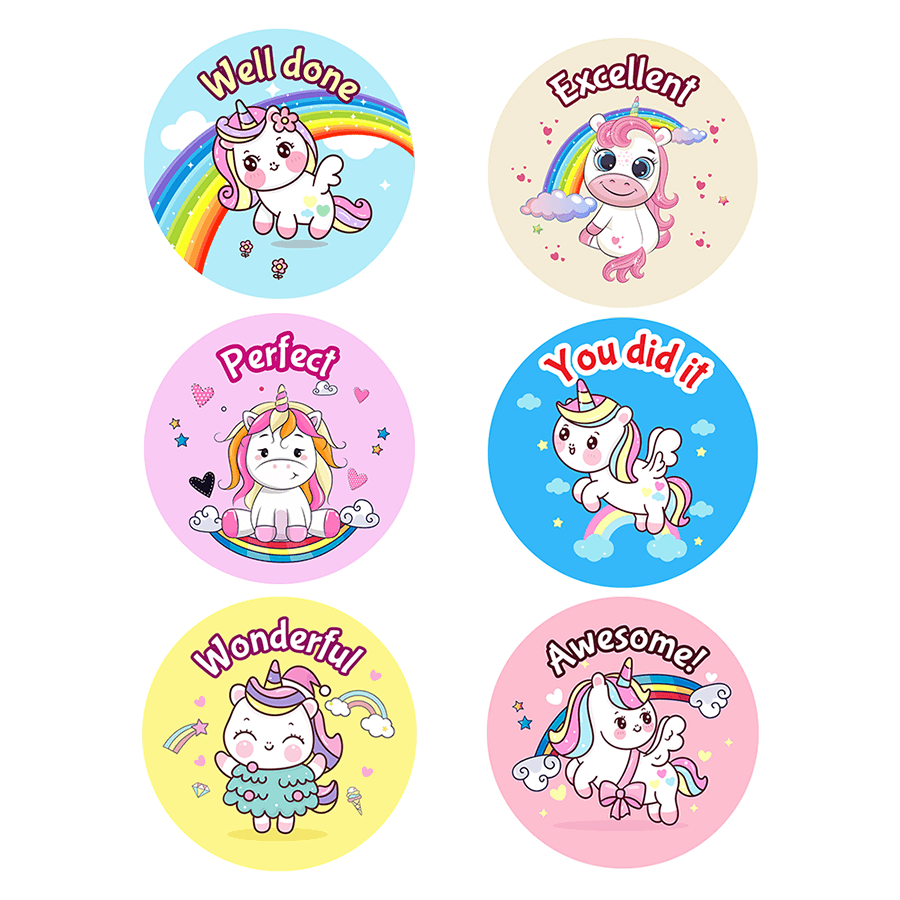 Motivational Unicorn Reward Sticker