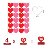 Red and Pink heart Stickers