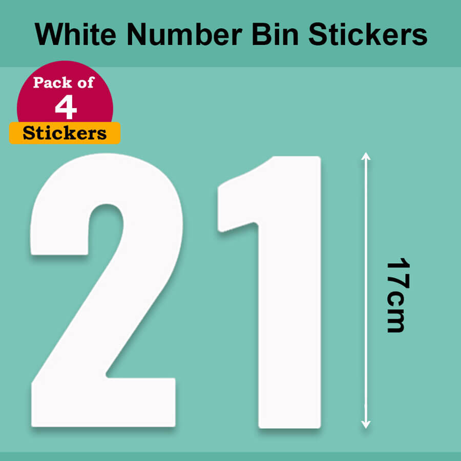White Wheelie Bin Labels