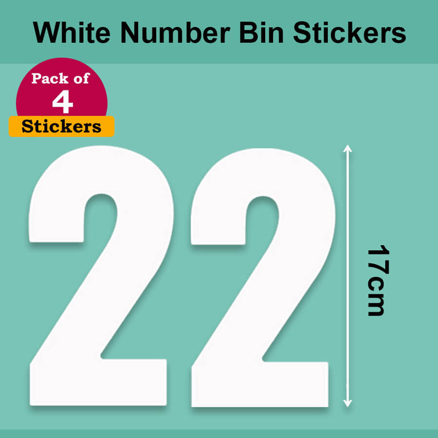 White Wheelie Bin Labels