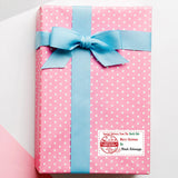 Personalised Christmas Stamp Sticker - Rectangle - Reindeer