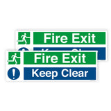 Fire Exit Directional Arrow Sign Stickers