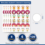 Animal theme Well Done Reward Stickers