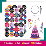 Balloon Happy Birthday Stickers