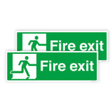 Fire Exit Directional Arrow Sign Stickers