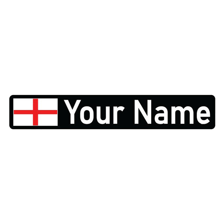 Personalized England Flag Name Stickers for Kids' Bike