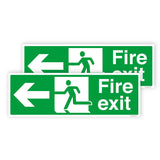 Fire Exit Directional Arrow Sign Stickers