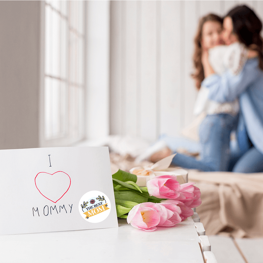 Birdie and Bear Mother's Day Sticker