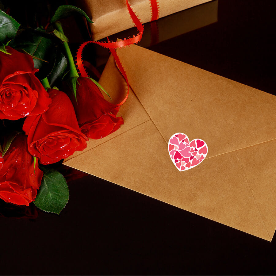 Mosaic heart stickers