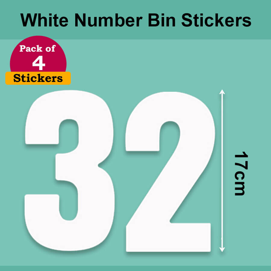 White Wheelie Bin Labels