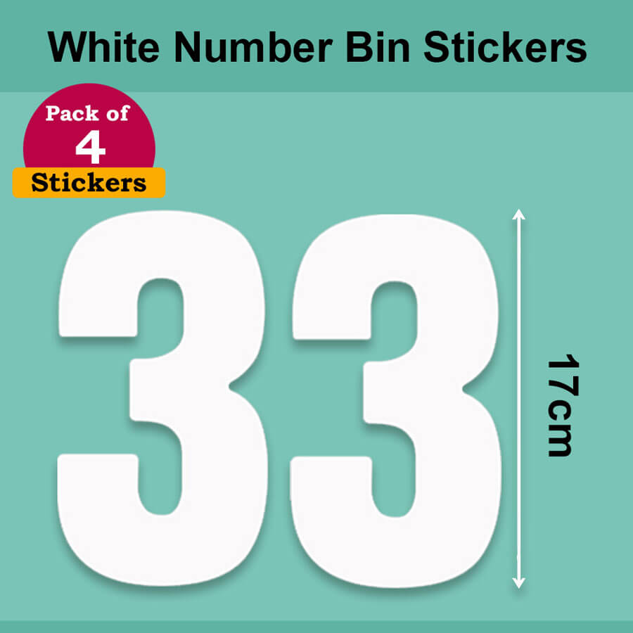 White Wheelie Bin Labels
