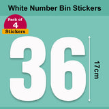 White Wheelie Bin Labels