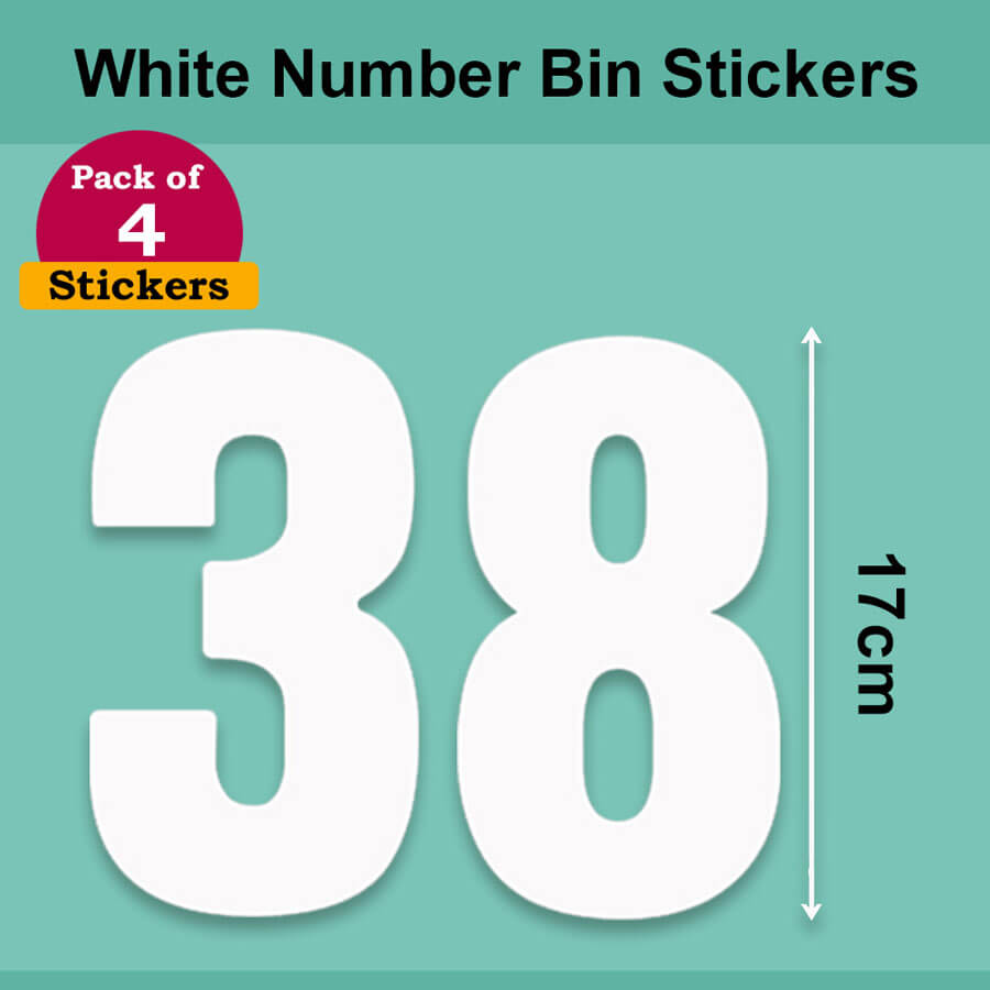 White Wheelie Bin Labels
